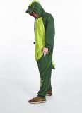 Verkleedkleding Dinosaurus - onesie met kap - volwassenen