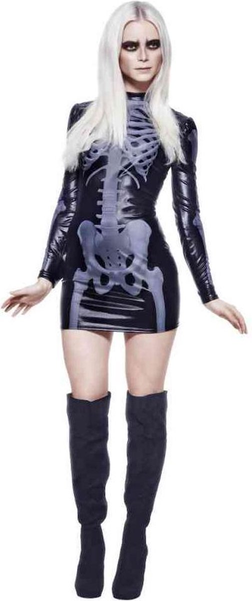 Verkleedkostuum sexy skelet zwart voor dames Halloween kleding - Verkleedkleding - Small