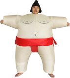 Vigos Sumo Halloween Kostuum Volwassenen - Unisex Carnavalskleding - Opblaasbaar - Stevig & Gemakkelijk op te Blazen - Rood