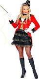 Widmann - Circus Kostuum - Ringmeester Circus Voorstelling - Vrouw - Rood, Zwart - XL - Carnavalskleding - Verkleedkleding