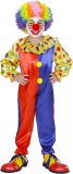 Widmann - Clown & Nar Kostuum - Rood-Blauwe Clown Jumpsuit Kind Kostuum Kind - Multicolor - Maat 116 - Carnavalskleding - Verkleedkleding