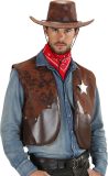 Widmann - Cowboy & Cowgirl Kostuum - Cowboy Vest Man - Bruin - XL - Carnavalskleding - Verkleedkleding