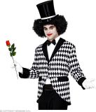 Widmann - Harlequin Kostuum - Eenzame Mime Clown Zwart Wit Man - Zwart / Wit - XL - Carnavalskleding - Verkleedkleding