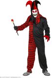 Widmann - Harlequin Kostuum - Vreemde Gekke Clown Harry Kijn - Man - Rood, Zwart - Medium - Halloween - Verkleedkleding