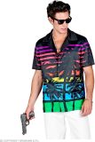 Widmann - Hawaii & Carribean & Tropisch Kostuum - 80s Miami Palm Shirt Man - Multicolor - XL - Carnavalskleding - Verkleedkleding