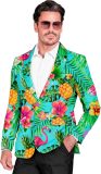 Widmann - Hawaii & Carribean & Tropisch Kostuum - Festival Tropical Party Colbert Man - Blauw - Medium - Carnavalskleding - Verkleedkleding