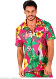 Widmann - Hawaii & Carribean & Tropisch Kostuum - Pretty In Pink Beach Shirt Man - Roze - Small / Medium - Carnavalskleding - Verkleedkleding