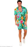 Widmann - Hawaii & Carribean & Tropisch Kostuum - Zomer Festival Flamingo Trip - Man - Blauw - Small / Medium - Carnavalskleding - Verkleedkleding