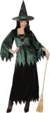 Widmann - Heks & Spider Lady & Voodoo & Duistere Religie Kostuum - Heks Black Witch Kostuum Vrouw - Groen - XXL - Carnavalskleding - Verkleedkleding