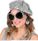 Widmann - Jaren 80 & 90 Kostuum - Hippe Zilveren Glitter Disco Accessoire Set - Zilver - Carnavalskleding - Verkleedkleding