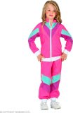 Widmann - Jaren 80 & 90 Kostuum - Jaren 80 Retro New Kids Trainingspak Roze Kind Kostuum - Roze - Maat 128 - Carnavalskleding - Verkleedkleding