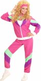 Widmann - Jaren 80 & 90 Kostuum - Maaskantje Retro Trainingspak Roze Kostuum - Roze - Large - Carnavalskleding - Verkleedkleding