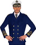 Widmann - Kapitein & Matroos & Zeeman Kostuum - Jas Marine Officier Oorlogskruiser Man - Blauw - XXL - Carnavalskleding - Verkleedkleding