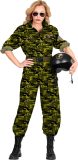 Widmann - Leger & Oorlog Kostuum - Green Camo Army Piloot Top Gun - Vrouw - Groen - Large - Carnavalskleding - Verkleedkleding