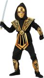 Widmann - Ninja & Samurai Kostuum - Dragonfighter Ninja Gold Kind Kostuum - Zwart, Goud - Maat 158 - Carnavalskleding - Verkleedkleding