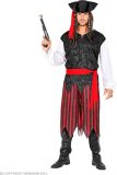 Widmann - Piraat & Viking Kostuum - Weergaloze Pieter Piraat - Man - Rood, Zwart - XL - Carnavalskleding - Verkleedkleding