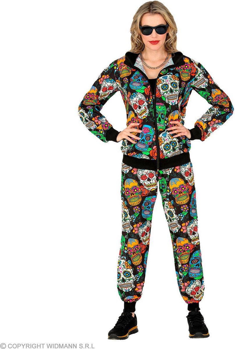 Widmann - Spaans & Mexicaans Kostuum - Spel Der Doden Retro Trainingspak Kostuum - Multicolor - Small - Halloween - Verkleedkleding