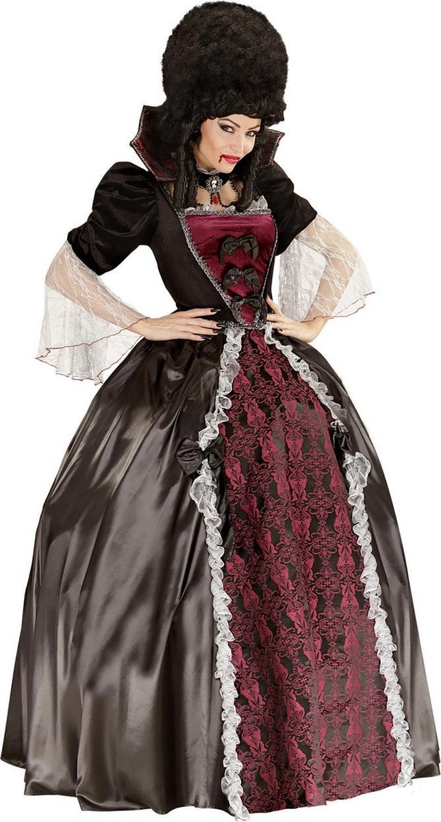 Widmann - Vampier & Dracula Kostuum - Miss Reina Vampiress - Vrouw - rood,zwart - Large - Halloween - Verkleedkleding