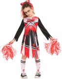 ZOMBIE-cheerleader kostuum voor meisjes maat 5-6 jaar 110-116 cm