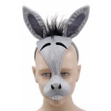 Dieren verkleed masker - Ezel diadeem masker met geluid - carnaval -