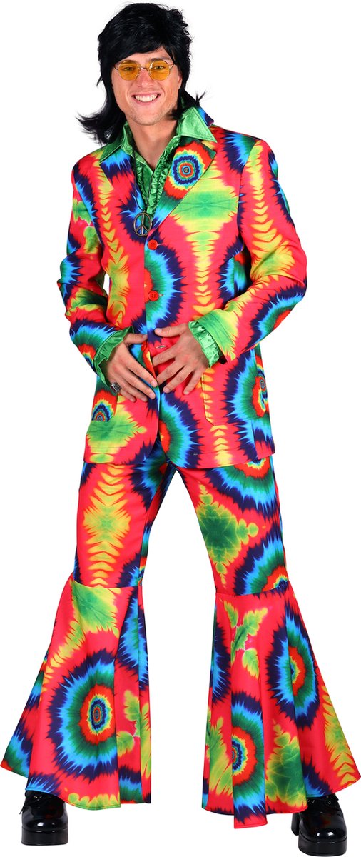 Hippie Kostuum Broadwayne Heren - Hippie Pak - Disco - Verkleedkleding - Maat XXL