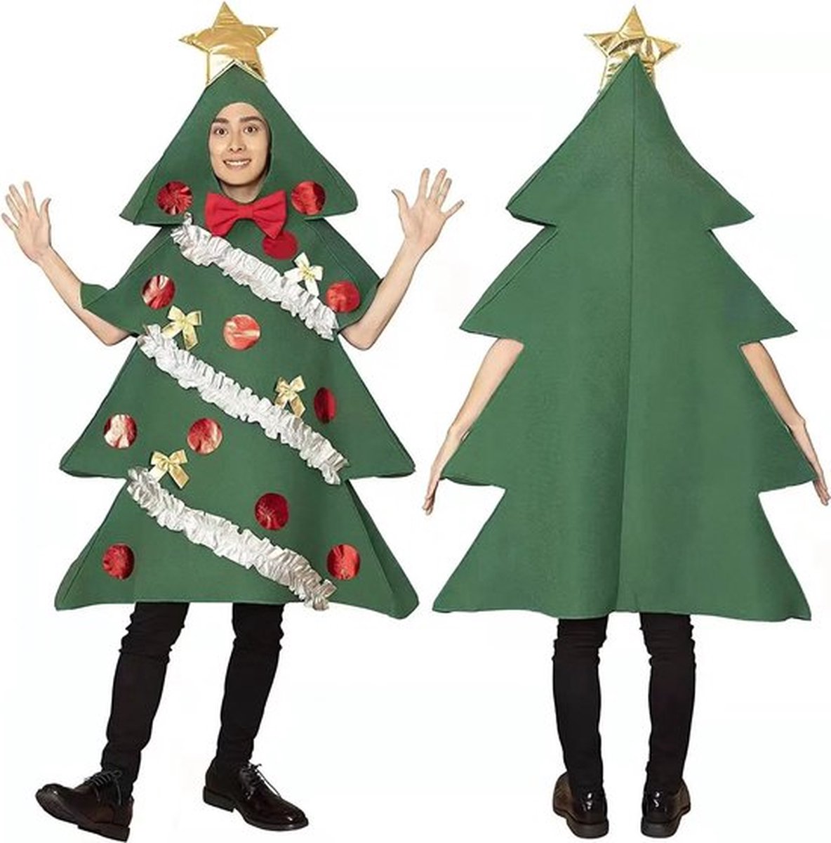 Kerst outfit kerstboom - Grappig kostuum - Kerstmis - Cadeau - One size - Volwassenen