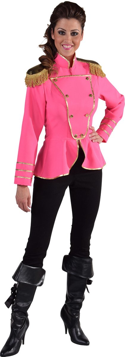 Magic Design Officiersjas Dames Polyester Roze/goud Maat Xxl