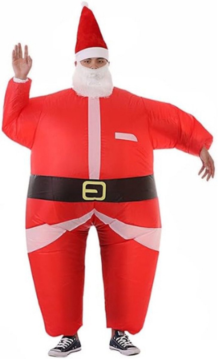 Opblaasbaar Kerstkostuum - Opblaasbare Kerstman Kostuum Voor Volwassenen - Grappig Accessoire Voor Kerstmis Cosplay - Kerst Rekwisieten - Hilarisch Kerst Kostuum