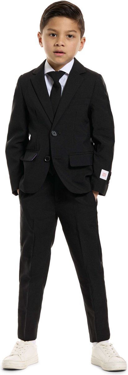 OppoSuits Black Knight - Jongens Kostuum - Zwart - Feest - Maat 98/104