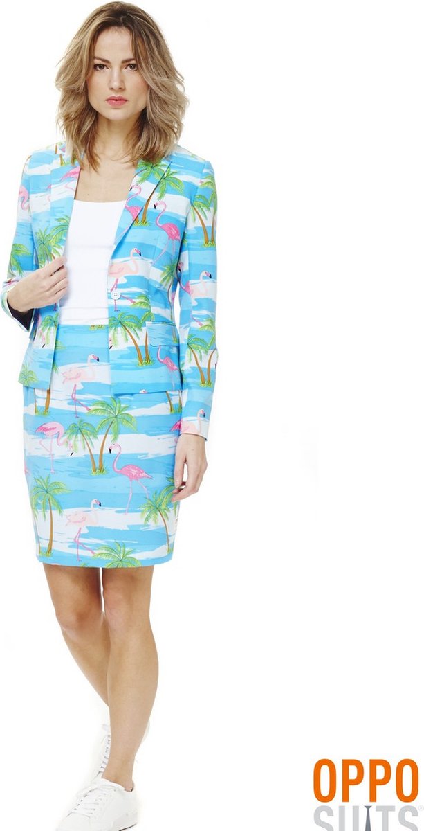 OppoSuits Flamingirl - Vrouwen Kostuum - Tropisch - Carnaval - Maat 44