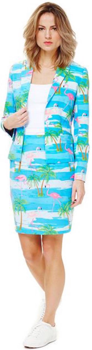 OppoSuits Flamingirl - Vrouwen Kostuum - Tropisch - Carnaval - Maat 46