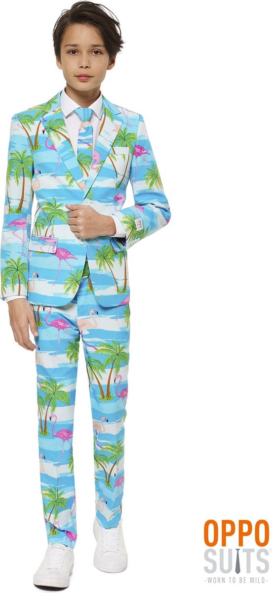 OppoSuits Flaminguy - Jongens Kostuum - Gekleurd - Carnaval - Maat 170/176