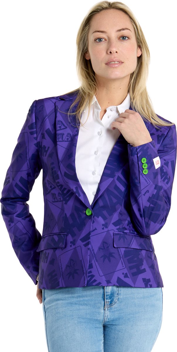 OppoSuits - The Joker™ Blazer - Dames Halloween Jasje - Batman DC Comics - Maat 34