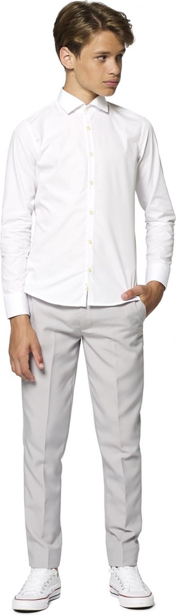 OppoSuits White Knight - Jongens Overhemd - Wit - Feest - Maat 170/176