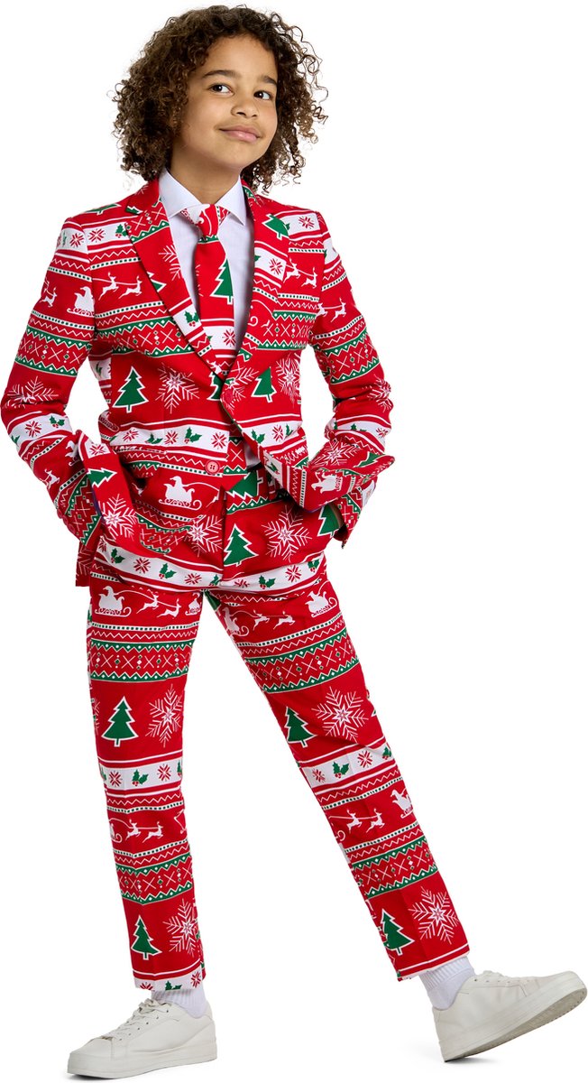 OppoSuits Winter Wonderland - Jongens Kerst Kostuum - Kerstpak - Maat 158/164