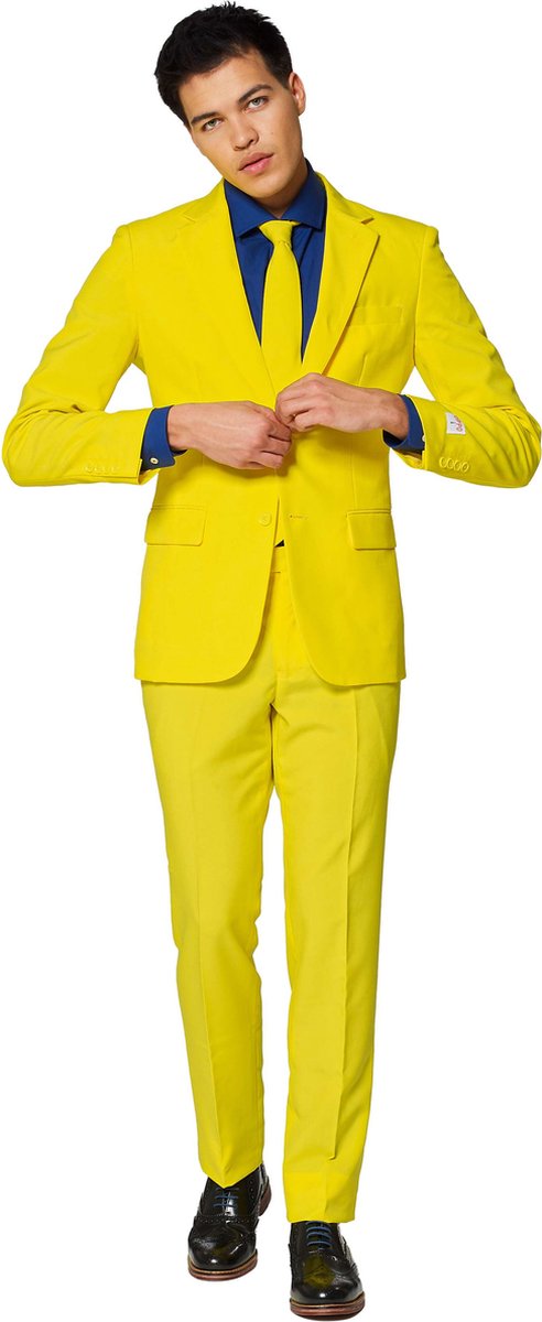 OppoSuits Yellow Fellow - Mannen Kostuum - Geel - Maat 58