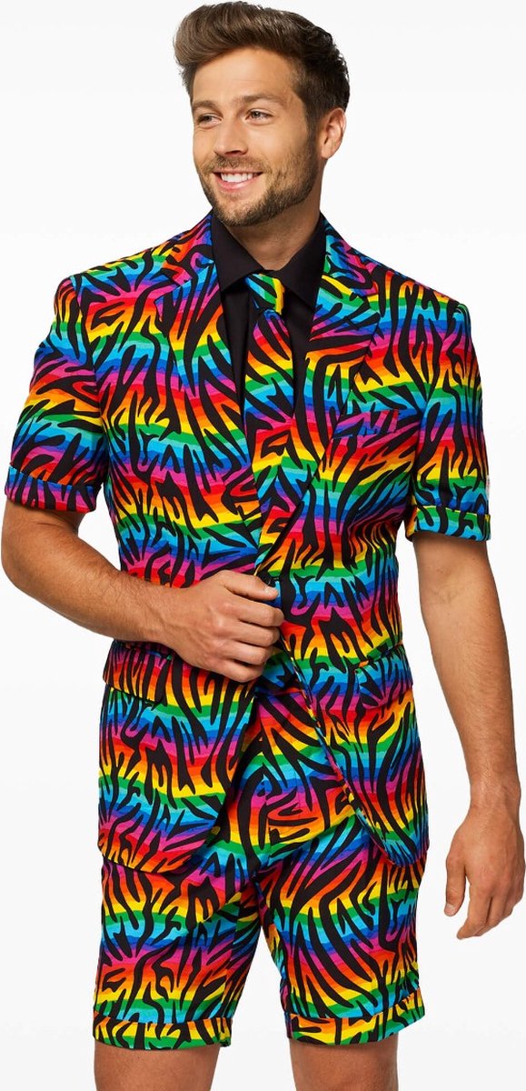 Opposuits Verkleedpak - Zomer - Wild Rainbow - Heren - Polyester - Maat 48