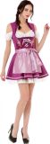 Partychimp Dirndl Dames Kirsten Oktoberfest Dames Carnavalskleding Dames Carnaval Kostuum Dames - Paars - Maat L