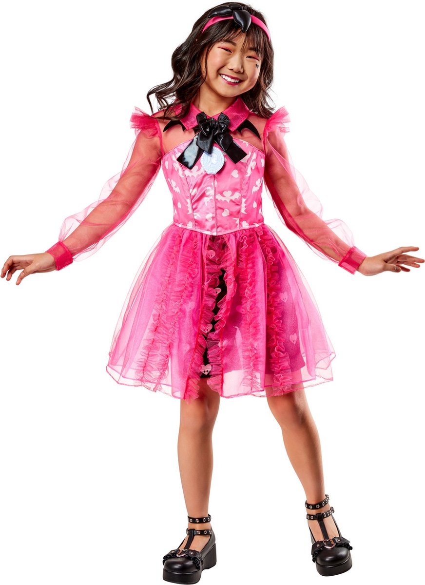 Rubies - Draculaura Kostuum - Draculaura Deluxe Child - Meisje - Roze - Large - Carnavalskleding - Verkleedkleding