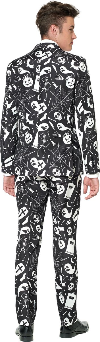 Suitmeister Black Icons - Heren Halloween Kostuum - Zwart - Horror - Maat L