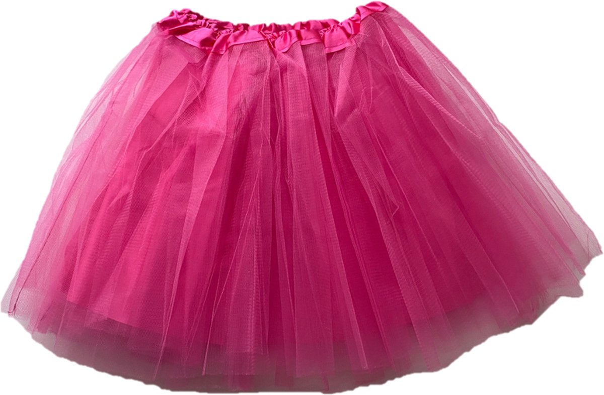 Tutu - Dames - Petticoat - Tule Rokje - Roze - 4 lagen - Maat 34-38 - Niet Doorschijnend - Carnaval - Ballet - Musical - Festival