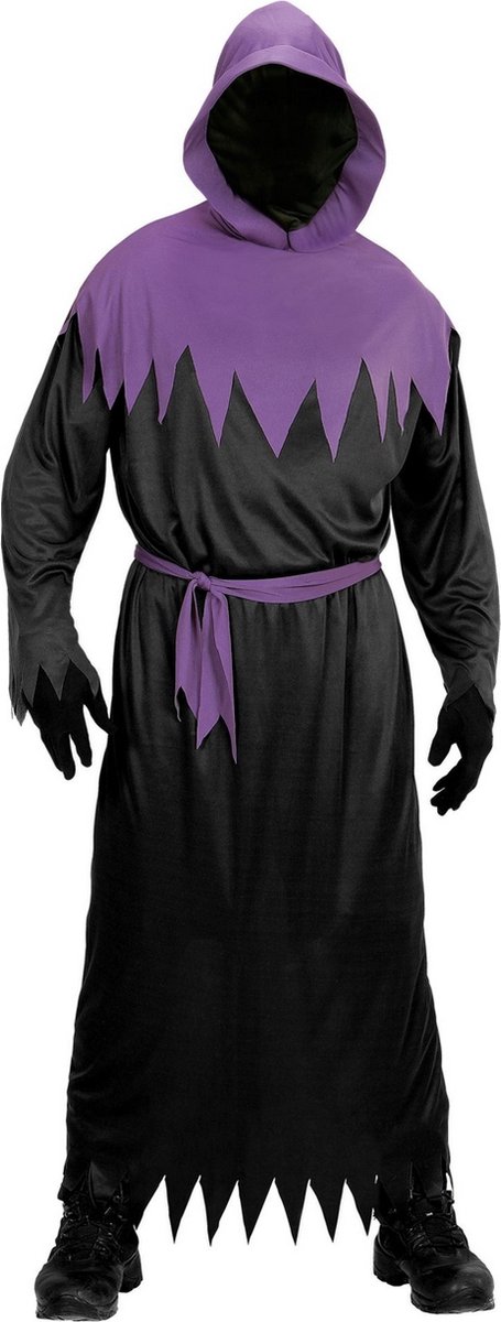 Widmann - Beul & Magere Hein Kostuum - Spook Van De Kerker - Jongen - Zwart - Maat 128 - Halloween - Verkleedkleding