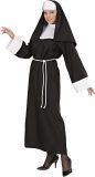 Widmann - Religie Kostuum - Luxe Non Carmela Sister Act Kostuum Vrouw - Zwart - Large - Carnavalskleding - Verkleedkleding