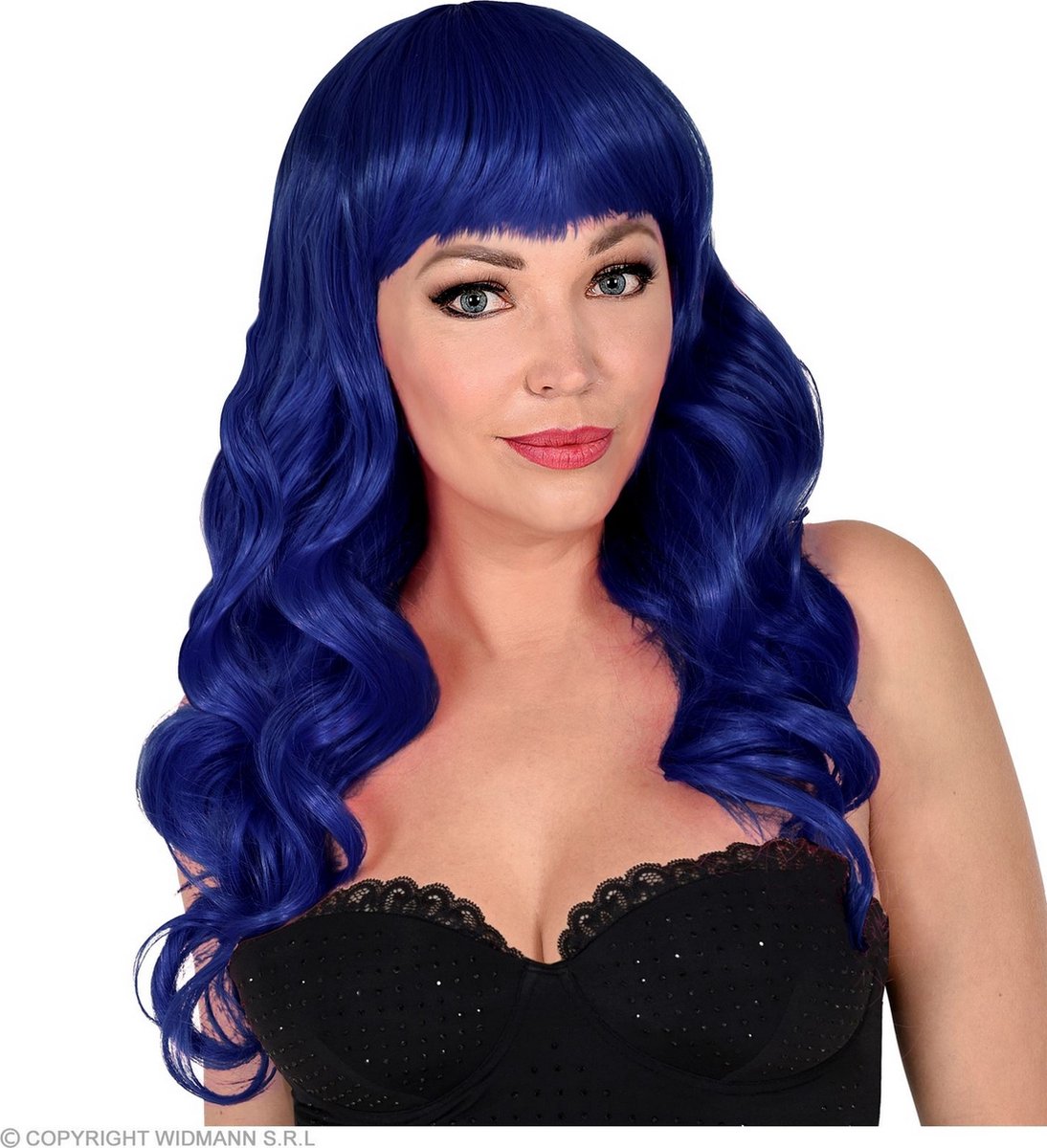 Widmann - Zeemeermin Kostuum - Pruik Bella Von Gothica, Blauw - Blauw - Halloween - Verkleedkleding