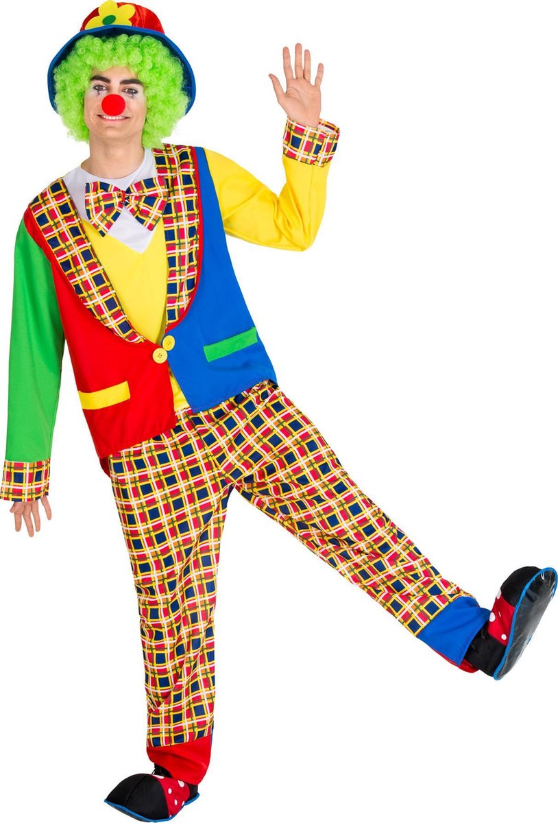 dressforfun - Herenkostuum clown Alfredo M - verkleedkleding kostuum halloween verkleden feestkleding carnavalskleding carnaval feestkledij partykleding - 300839