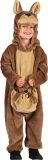 Dieren Kostuum Kangoeroe Kinderen - Pluche - Dieren Onesie - Carnaval - Verkleedkleren Kinderen - Bruin - Maat 140