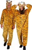 Dieren Kostuum Tijger Volwassenen - Pluche - Dieren Onesie - Carnaval - Verkleedkleren Damen En Heren - Oranje/Zwart - Maat M/L