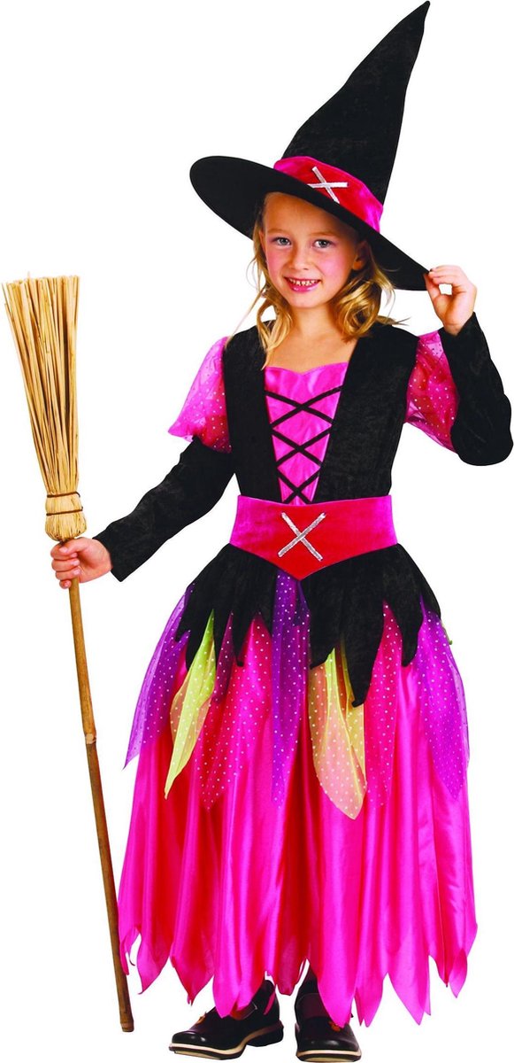 Halloween heksen kostuum voor meisjes - Verkleedkleding - 140/152