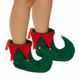 Henbrandt elfen schoenen -groen/rood -volwassenen -one size -kerstelfï¿½ -