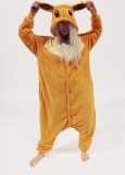 KIMU Onesie Eve Konijn Vos Pak - Maat XL-XXL - Vossenpak Kostuum Vos Konijn XXXL 3XL - Huispak Pyjama Jumpsuit Dames Heren Fleece Overall Carnaval Carnavalspak